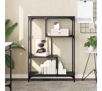 vidaXL Bibliothèque noir 81x36x115 cm bois d'ingénierie et acier 835404