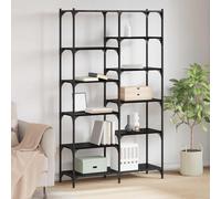 Bibliothèque Étagère à Livres Bureau Salon Bois d'Ingénierie et Fer vidaXL
