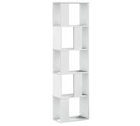 Bibliothèque/étagère à livres - mango - 5 niveaux - Blanc - 45x23,5x162,5 cm - bois d'ingénierie M2446