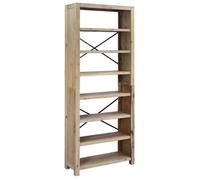 Bibliothèque/étagère à livres - mango - 7 niveaux - 80x30x200 cm - Bois solide d'acacia M2455