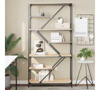 vidaXL Bibliothèque chêne sonoma 91x36x176 cm bois ingénierie et acier 835415