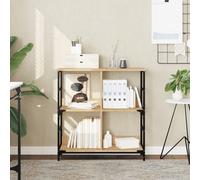 vidaXL Bibliothèque Chêne Sonoma 78,5x33x82 cm Bois d'ingénierie Multicolore