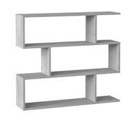 Bibliothèque, étagère basse 3 niveaux en bois mélaminé - Longueur 110 x Profondeur 24 x Hauteur 97 cm