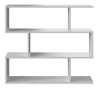 Bibliothèque étagère basse coloris Blanc - longueur 110 x Hauteur 97 x Profondeur 25 cm