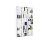 IDMarket - Bibliothèque étagère CD CEYLIA 30 Cases avec étagères modulables Bois Blanc