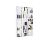 Bibliothèque étagère CD CEYLIA 30 cases avec étagères modulables bois blanc
