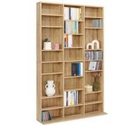 IDMarket - Bibliothèque étagère CD CEYLIA 30 Cases | Avec étagères modulables effet bois