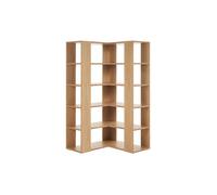 Bibliothèque étagère d'angle finition bois clair chêne L95 cm MUSSO