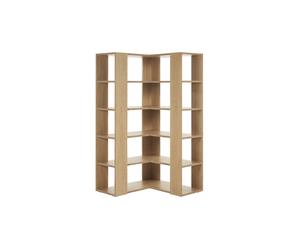 Bibliothèque étagère d'angle finition bois clair chêne L95 cm MUSSO