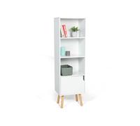 IDMarket Bibliothèque étagère Emmie scandinave Blanc