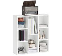 Bibliothèque étagère de rangement - HOMCOM - 8 compartiments - pour salon chambre à coucher bureau 74,3x24x80cm - blanc