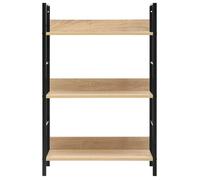 Bibliothèque, Étagère de Rangement, VIDAXL, 3 niveaux, chêne 60x27,6x90,5cm bois d'ingénierie B190