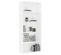 Bibliothèque, Étagère de Rangement, VIDAXL, 5 niveaux, Blanc 80x30x189 cm Bois d'ingénierie B307