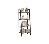 Bibliothèque étagère échelle à 4 niveaux meuble de rangement sur pieds montage facile armature métallique