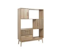 Altobuy Bibliothèque PAJAN effet bois avec tasseaux