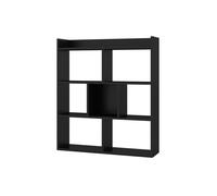 Bibliothèque étagère - HELLOSHOP26 - Modèle 4 niveaux - Noir - Design moderne - Sécurité renforcée