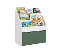 AIYAPLAY – Bibliothèque pour enfants Multi-rangement – 3 étagères, tiroir – 62,5×30×70 cm – Vert