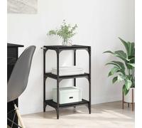 Bibliothèque Étagère Rangement Chêne Fumé Bois d'Ingénierie et Acier vidaXL