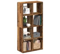 Vidaxl Bibliothèque Vieux Bois 137,5x29x137,5 Cm Bois D'ingénierie Multicolore