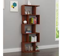 Bibliothèque, étagère verticale en forme de S, grande étagère de rangement multifonction pour salon ou chambre à coucher, design géométrique moderne, idéale pour organiser et présenter des articles