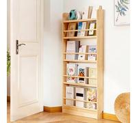 Bibliothèque étroite Derrière la Porte，bibliothèque Murale à 4 Niveaux，Étagère De Rangement Ultra-Mince， idéale pour les chambres d'enfants, les chambres à coucher et les bureaux (coul 5th floor 60cm