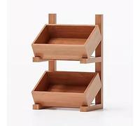 Bibliotheque Etroite, Etagere Livre à 2/3 Niveaux avec Etagère de Rangement, Petites Etagère Livre, Bibliothèque de Rangement Polyvalente, pour Salon, Bureau, Salle de Bain(Primary color,22in/56cm)