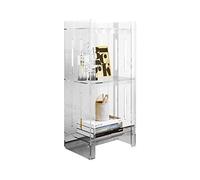 Bibliothèque étroite moderne en acrylique transparent à 2, 3, 4 niveaux pour le salon, design élégant, économiseur d'espace pour la décoration de la maison