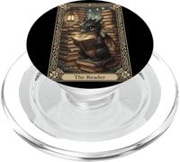 Bibliothèque Fantastique de Tarot The Reader Cute Dragon Book PopSockets PopGrip pour MagSafe
