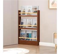 Bibliothèque fine de 10 cm de haut, étagères ouvertes en bois à 3/4/5 niveaux, rangement de livres peu encombrant pour chambre à coucher, salon, bureau à domicile, unité d'affichage derrière porte