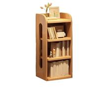 Bibliothèque fine en bois massif à plusieurs niveaux pour chambre à coucher, salon, maison et bureau 80 x 26 x 100 cm - Solution de mobilier élégante et fonctionnelle