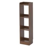 Bibliothèque fine en chêne massif à 2/3/4 niveaux - Économie d'espace - Assemblage facile pour chambre à coucher et bureau à domicile - Noyer - 120 cm