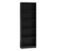 Bibliothèque - FLORENCE - Contemporaine - 5 niches - Noir - 182 cm de hauteur