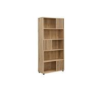 Vente-unique - Bibliothéque avec 5 niches en MDF - Naturel Clair - GLIANA