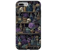 Bibliothèque Gothique Tête de Mort de sorcière Art botanique foncé Coque pour iPhone 7 Plus/8 Plus
