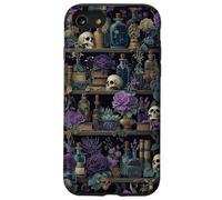 Bibliothèque Gothique Tête de Mort de sorcière Art botanique foncé Coque pour iPhone SE (2020) / 7/8