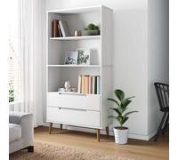 Bibliothèque Gris 85x35x170,5 cm Bois Massif de Pin Étagère à Livres vidaXL
