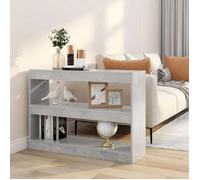 Bibliothèque - Gris béton - 100x30x72 cm - Mélamine - Style classique - Séparateur de pièce