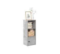 vidaXL Bibliothèque en bois d'ingénierie Gris béton 31×24×77 cm