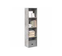 vidaXL Bibliothèque – Bois d'ingénierie – Gris béton 40x30x152 cm