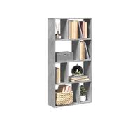 vidaXL Bibliothèque Gris béton 60×20×120,5 cm – Bois d'ingénierie, étagère de rangement
