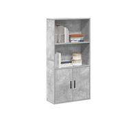 vidaXL Bibliothèque 60x24x120 cm, Bois d'ingénierie, Gris béton