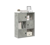 vidaXL Bibliothèque Gris béton 60x24x76,5 cm Bois d'ingénierie