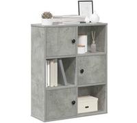 vidaXL Bibliothèque Gris béton 60x24x76,5 cm Bois d'ingénierie