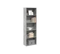 vidaXL Bibliothèque 60 x 30 x 189 cm Bois d'ingénierie Gris béton