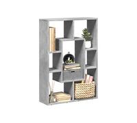 vidaXL Bibliothèque Gris béton 63x20x90 cm Bois d'ingénierie étagère de rangement