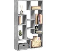 vidaXL Bibliothèque gris béton 72 x 20 x 120,5 cm – Bois d'ingénierie