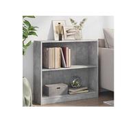 vidaXL Bibliothèque Gris béton 80x24x75 cm Bois d'ingénierie800895 Gris G