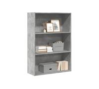 vidaXL Bibliothèque gris béton 80x30x114 cm, bois d'ingénierie – étagère de rangement