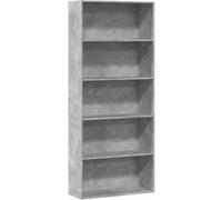 vidaXL Bibliothèque Gris béton 80x30x189 cm Bois d'ingénierie