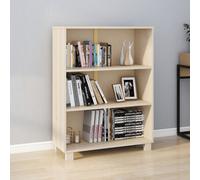 Bibliothèque Gris Foncé 85x35x112 cm Bois de Pin Massif Étagère Armoire vidaXL